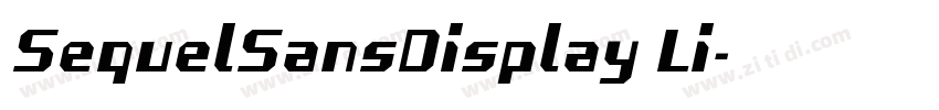 SequelSansDisplay Li字体转换